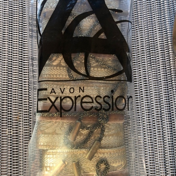 AVON vintage Napkin rings Set of 4, gold jacquard. New - Picture 5 of 7